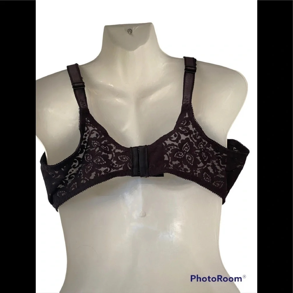 Bali Black Stretch Lace Underwire Bra Sz 40C - Picture 3 of 4